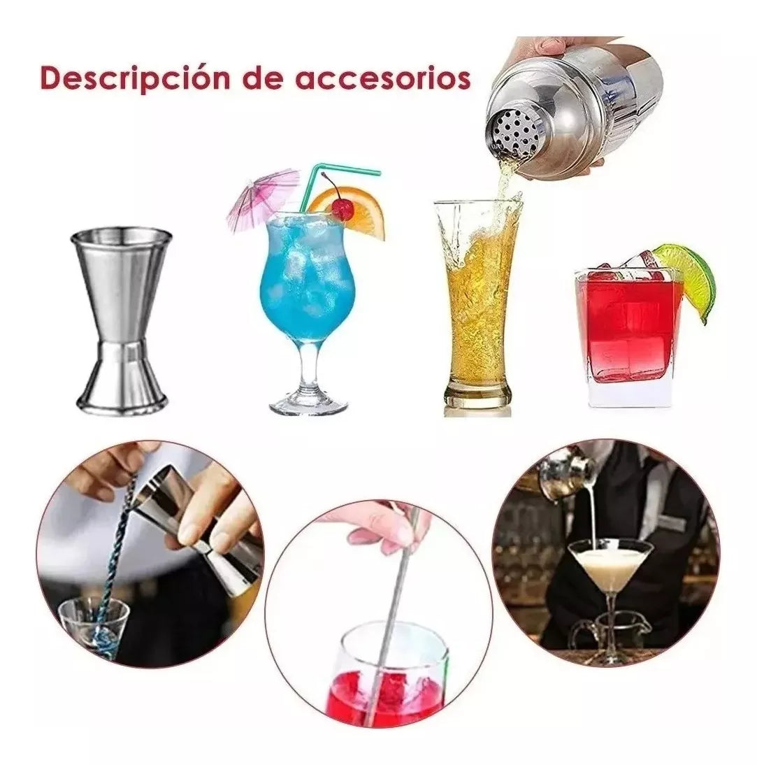 Platino  ™ - Juego De Coctelera Bar 23 Piezas